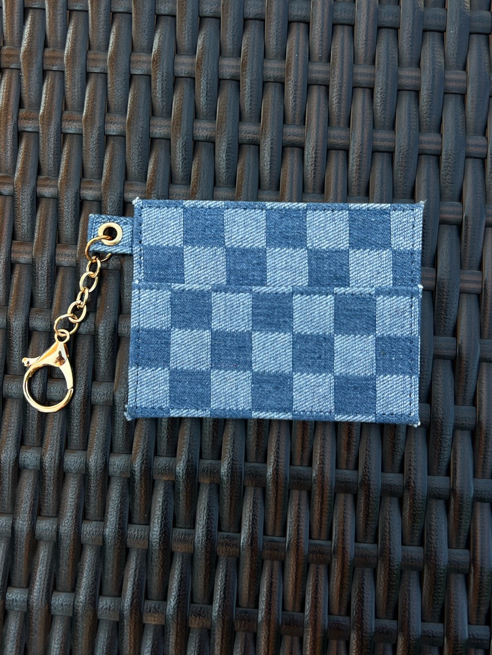 Checkered card holder